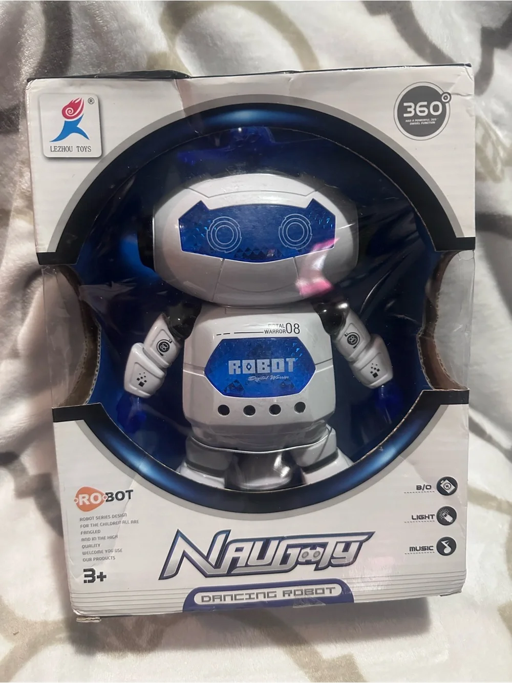Naughty Dancing Robot Toy - White & Blue